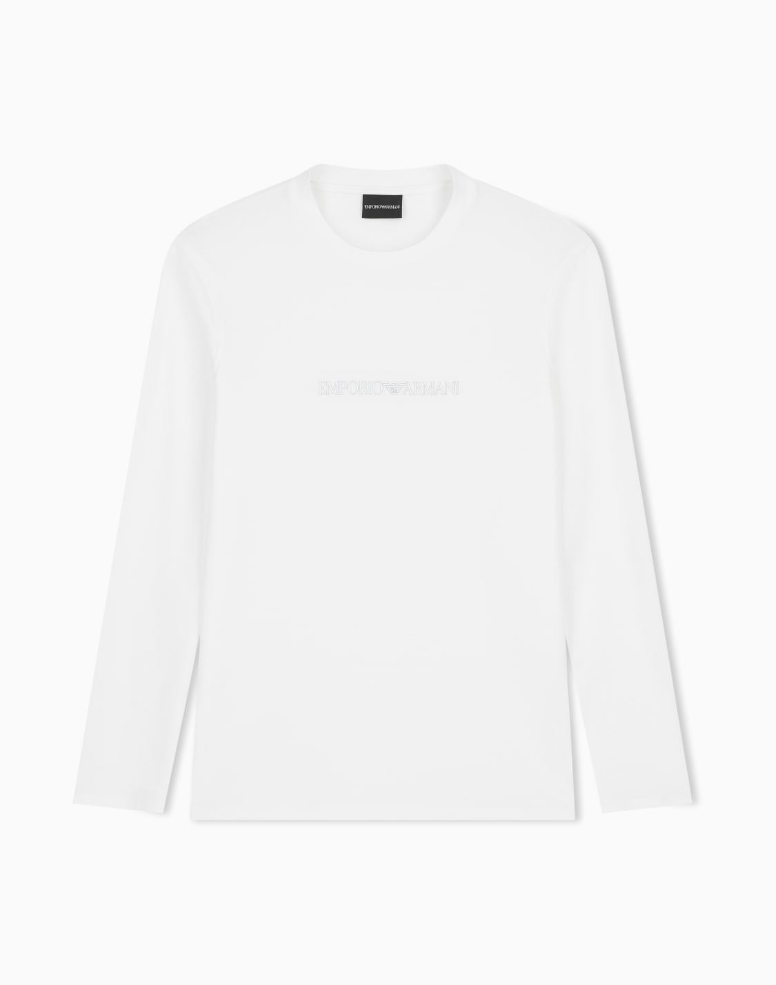 スリムフィットトップス-ピマジャジ-プリントロゴ-ホワイト--emporio-armani