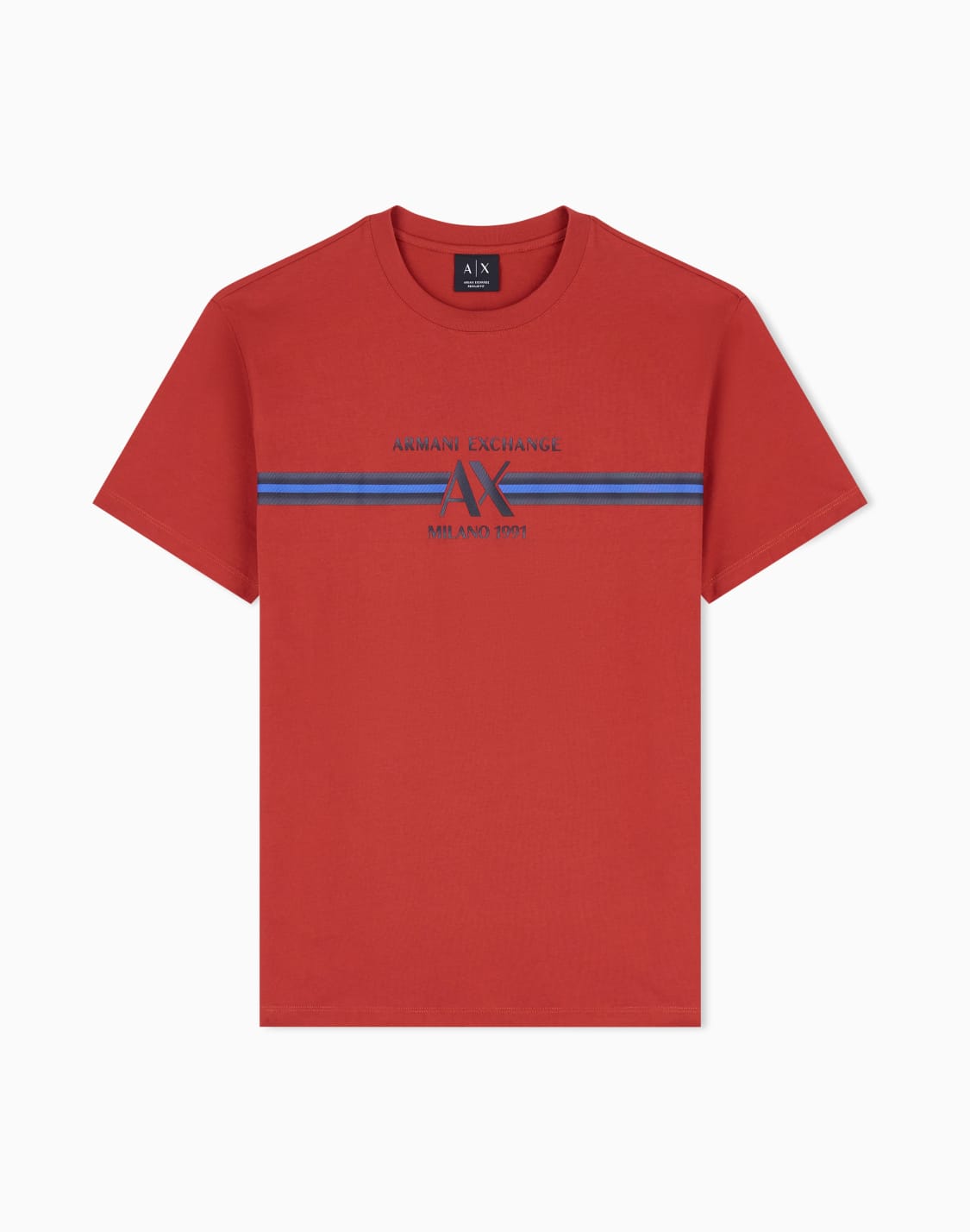 regular-t-shirt-in-cotton-jersey-red--armani-exchange