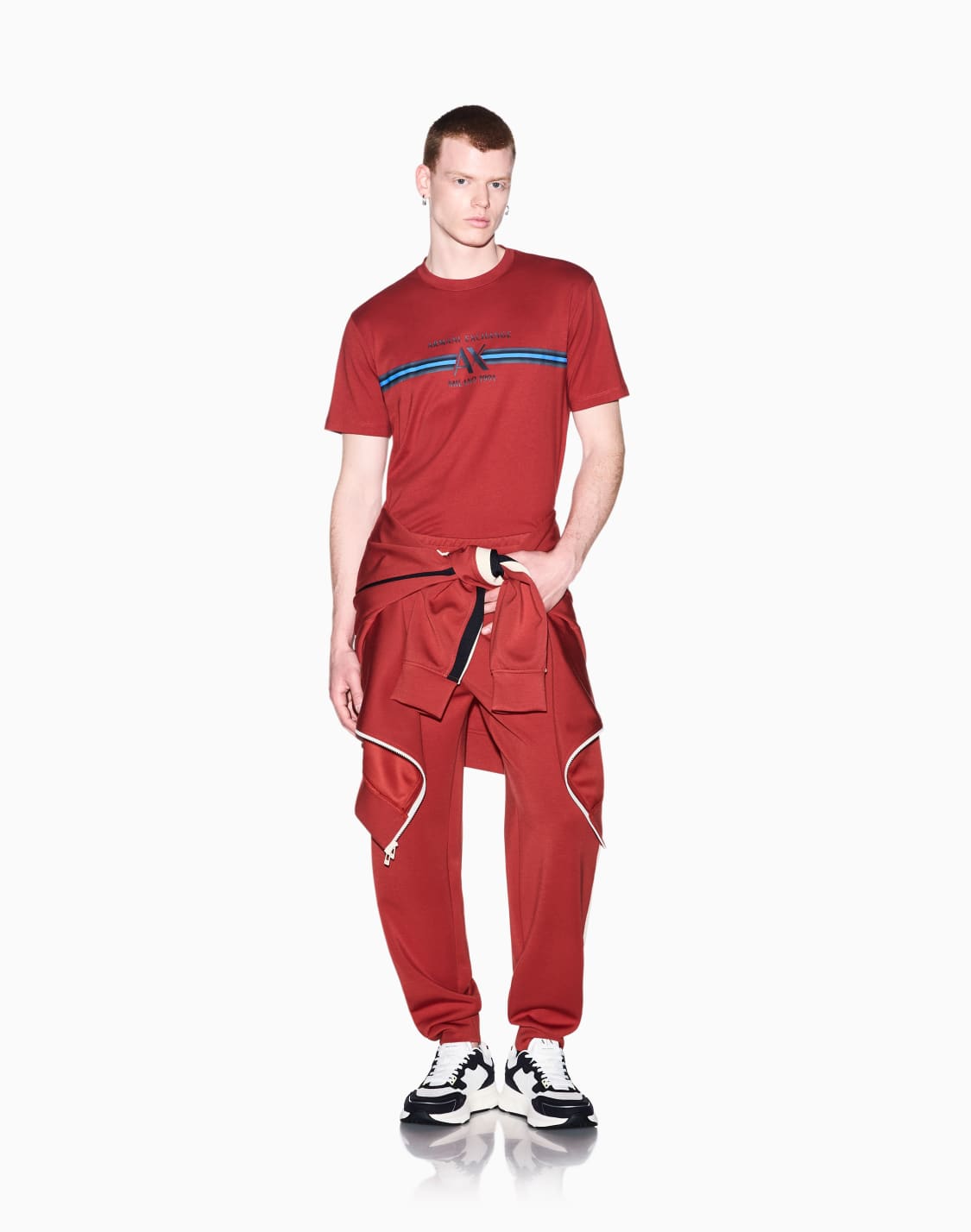 regular-t-shirt-in-cotton-jersey-red--armani-exchange
