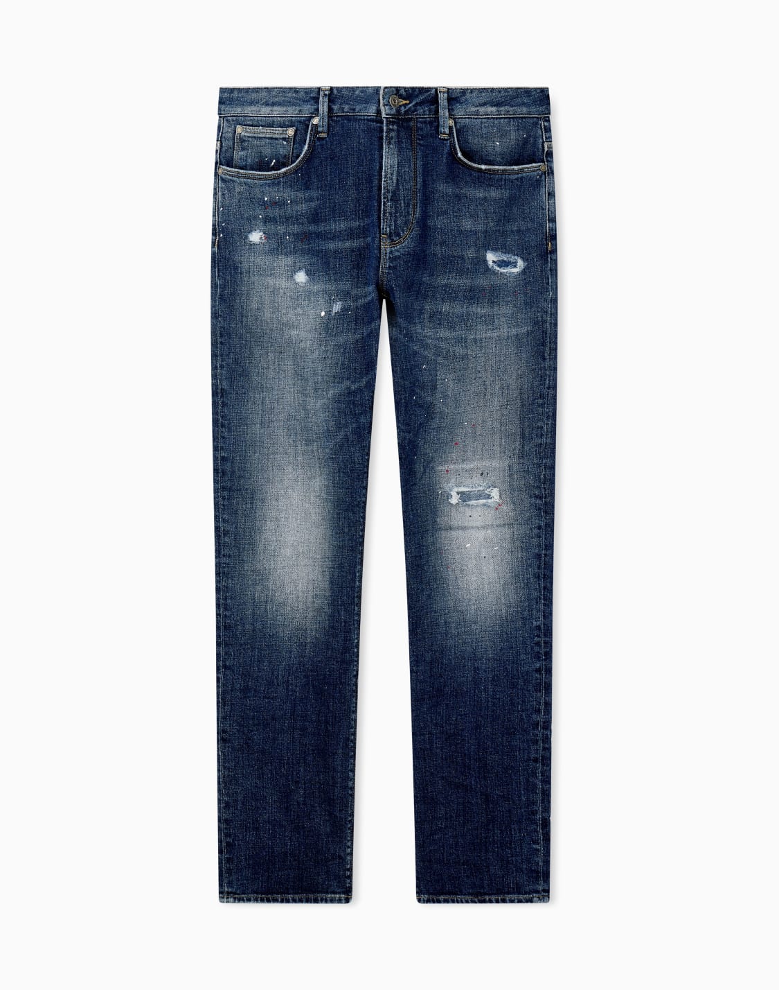 slim-fit-five-pocket-jeans-in-distressed-stretch-denim-blue--emporio-armani