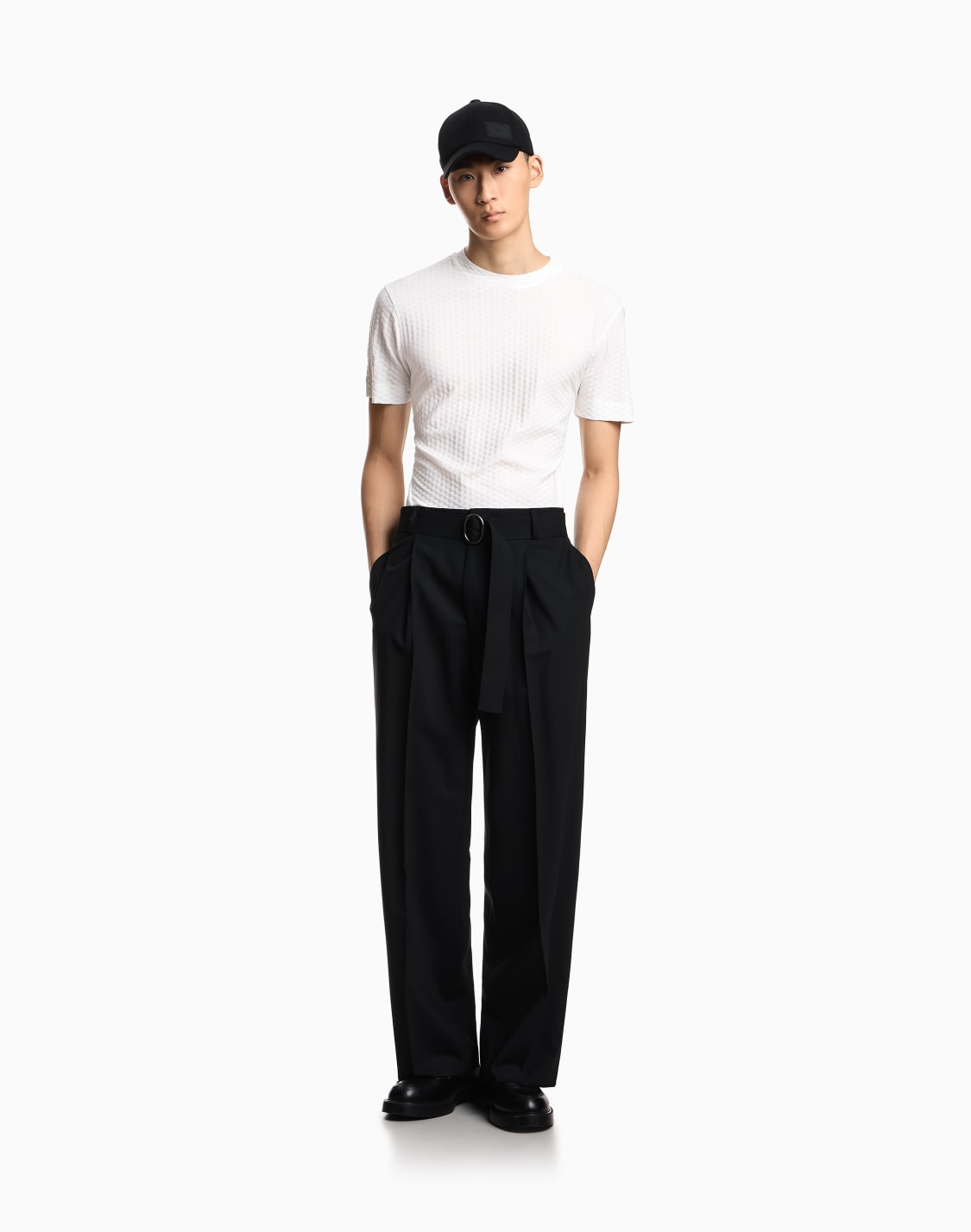 ジャジtシャツ-ジャカドモチフ-ホワイト--emporio-armani