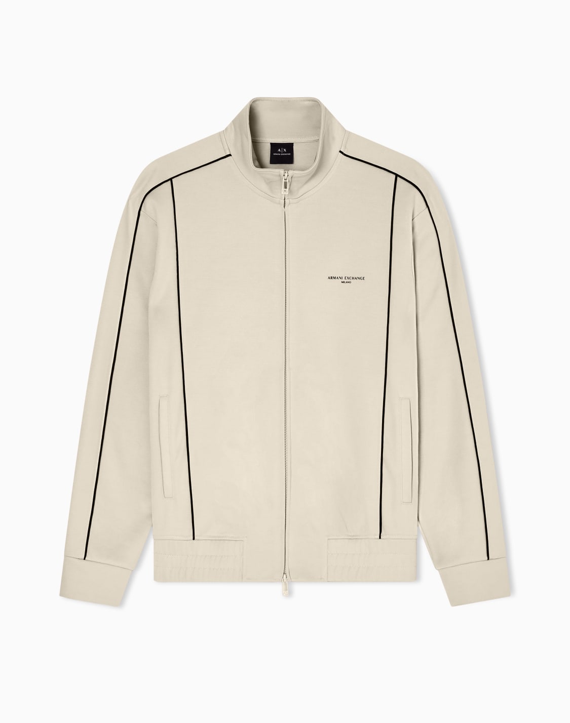 full-zip-sweatshirt-with-contrasting-piping-beige--armani-exchange