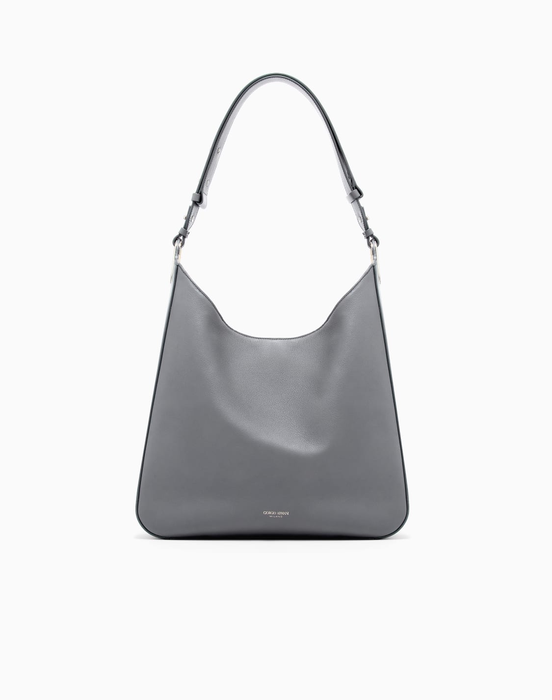 hobo-bag-aus-leder-grau--giorgio-armani