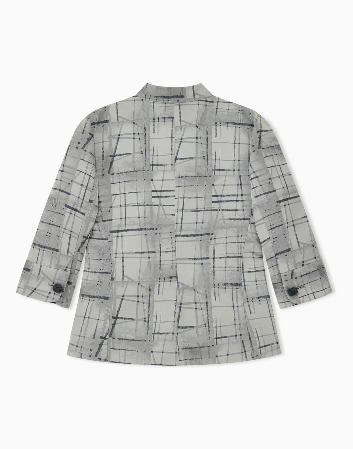 shirt-in-irregular-check-jacquard-fabric-grey--emporio-armani
