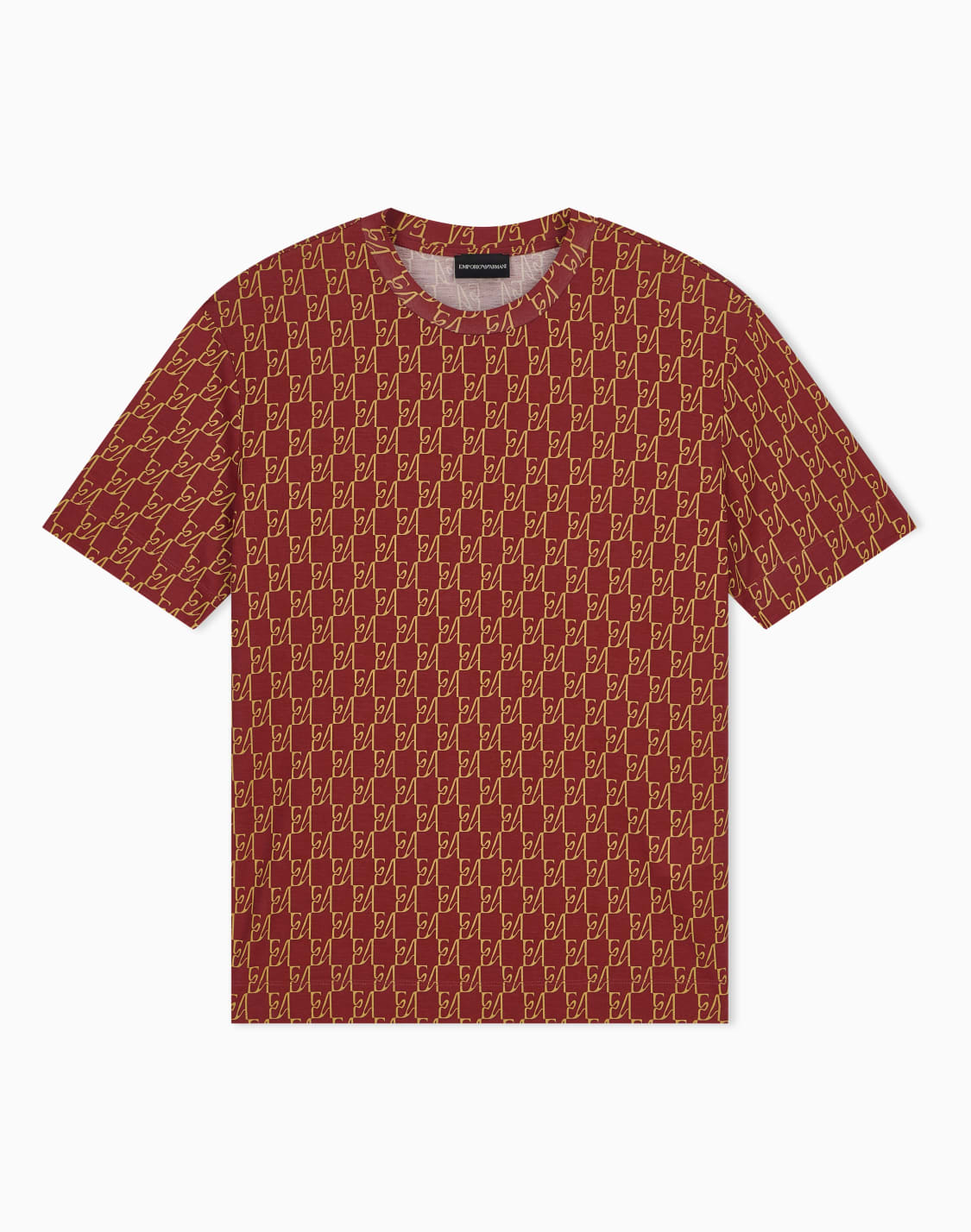 t-shirt-coupe-classique-en-jersey-de-lyocell-et-coton-rouge--emporio-armani