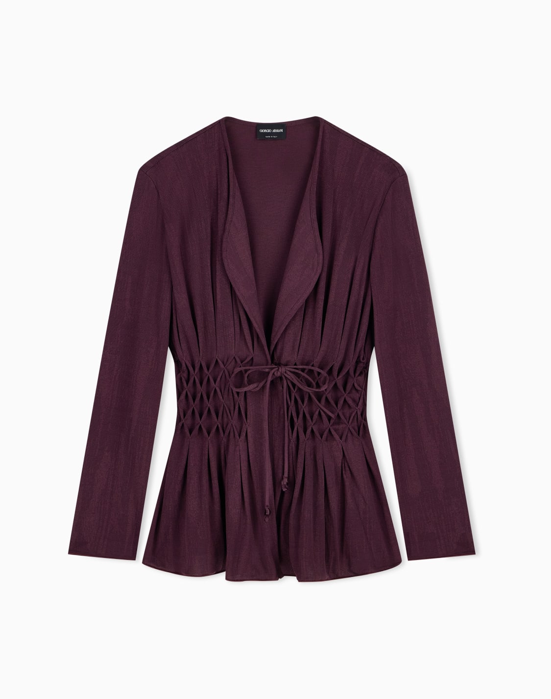 chaqueta-de-viscosa-jacquard-con-escote-en-v-y-punto-smock-burdeos--giorgio-armani