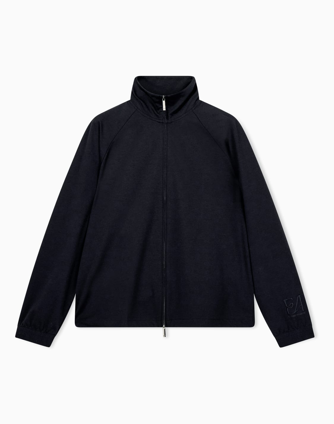 sweatshirt-in-interlock-jersey-with-high-collar-and-zip-navy-blue--emporio-armani