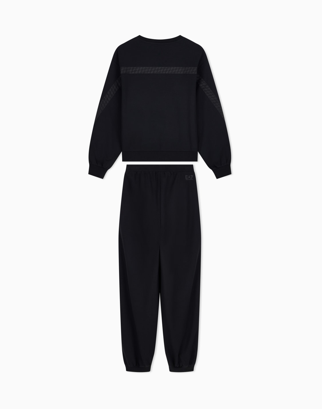 regular-fit-tracksuit-in-stretch-cotton-and-modal-with-tape-블랙--ea7