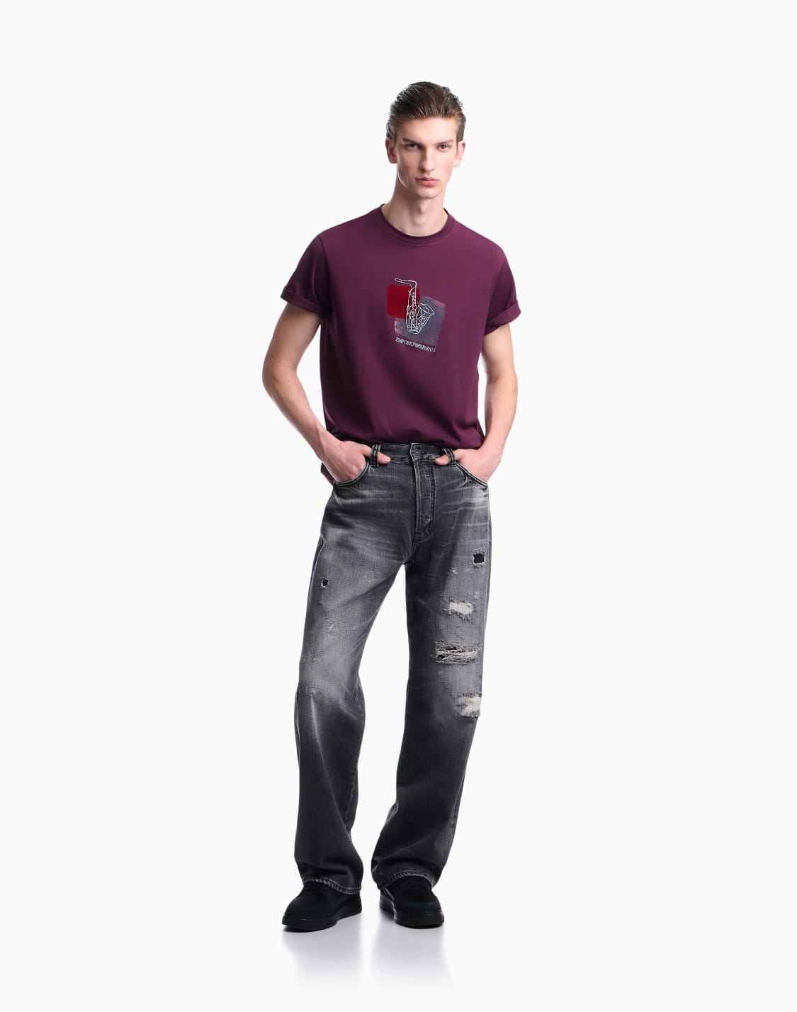 t-shirt-girocollo-in-jersey-di-cotone-con-stampa-a-rombo-bianco--emporio-armani