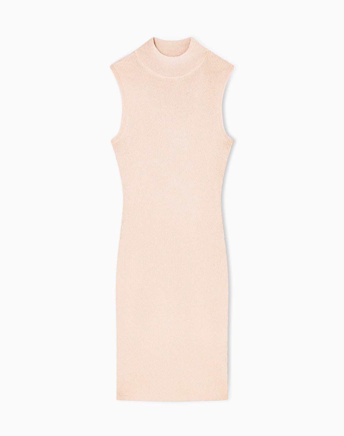 high-neck-midi-dress-in-lurex-yarn-beige--armani-exchange