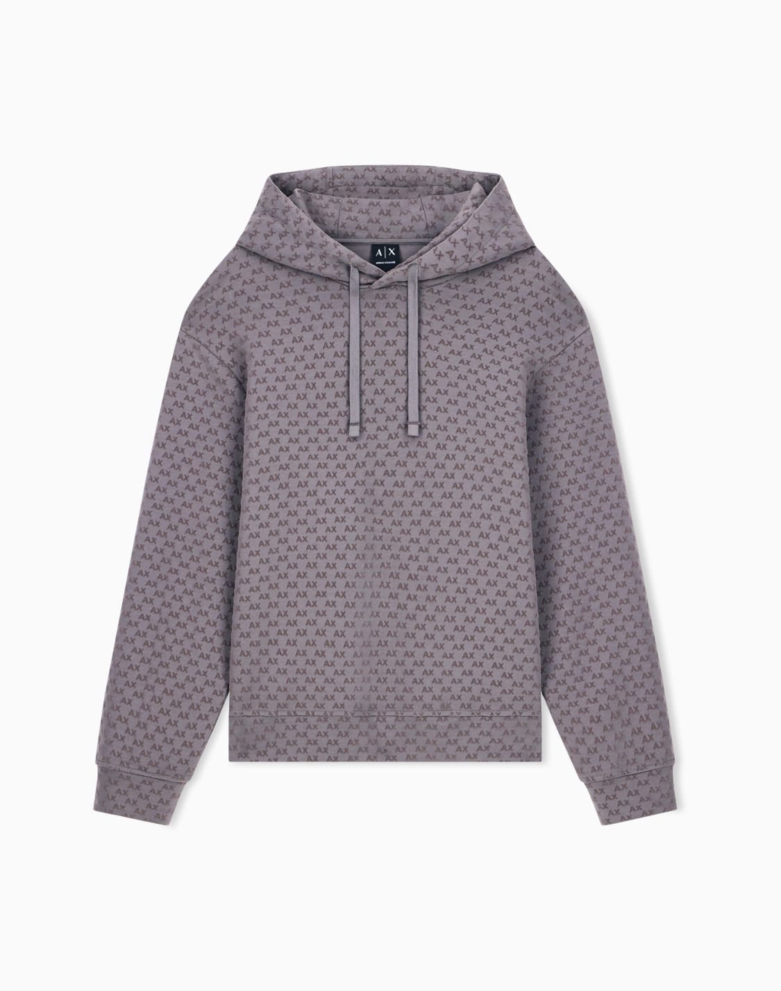 sweatshirt-with-regular-fit-in-bonded-stretch-cotton-brown--armani-exchange