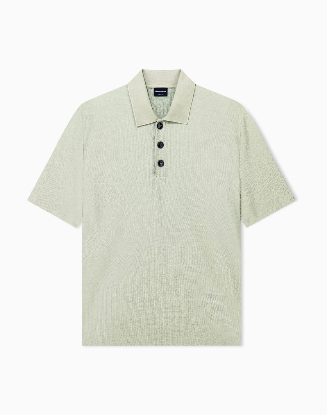 polo-en-jersey-seersucker-technique-manches-courtes-vert--giorgio-armani