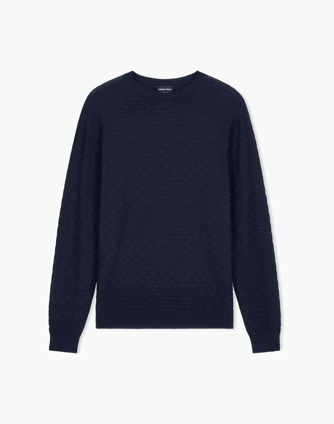 sweater-with-regular-fit-in-virgin-wool-with-triangle-weave-navy-blue--giorgio-armani