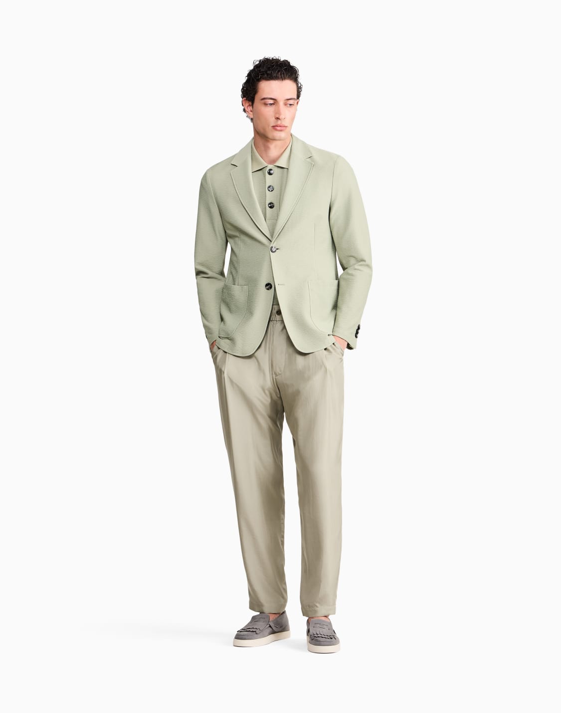 polo-en-jersey-seersucker-technique-manches-courtes-vert--giorgio-armani