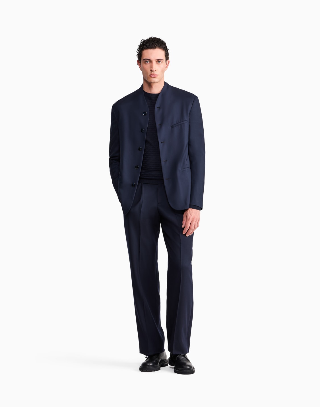 sweater-with-regular-fit-in-virgin-wool-with-triangle-weave-navy-blue--giorgio-armani