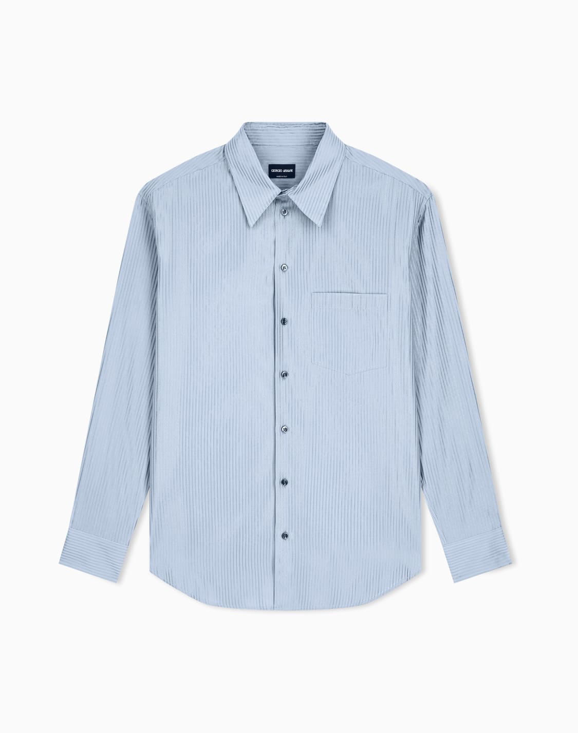 コットンとシルクのストライプシャツ-パタン--giorgio-armani