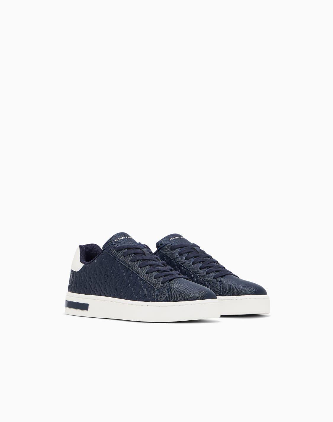 sneakers-in-cotton-twill-with-webbing-navy-blue--armani-exchange