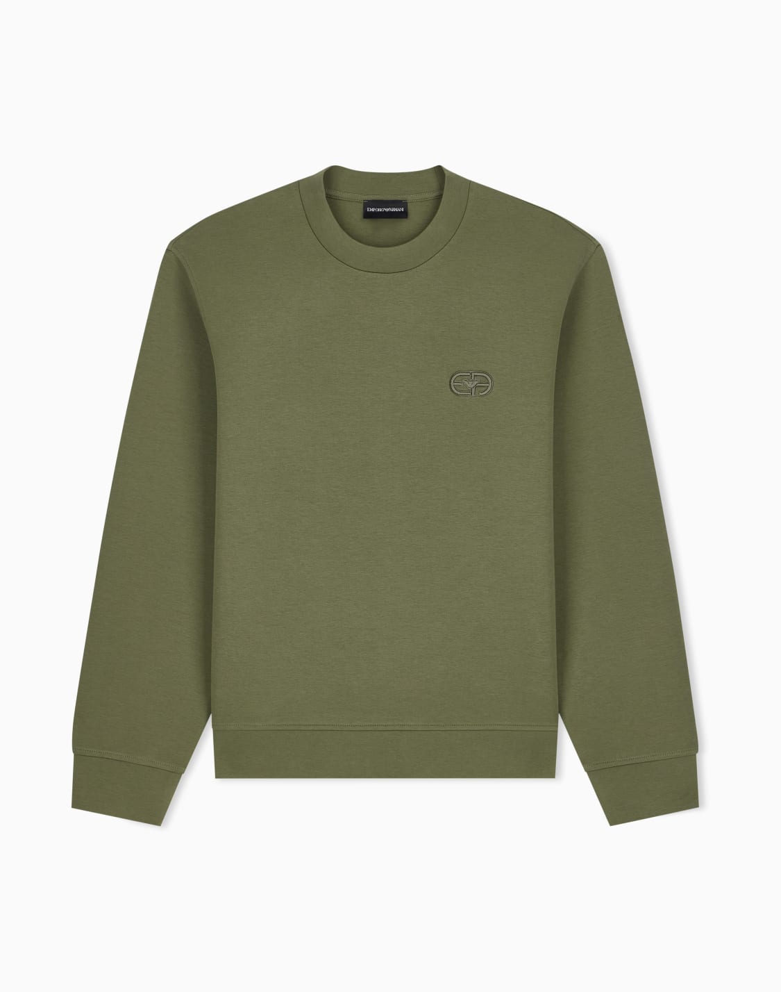 sweatshirt-essential-in-double-jersey-cotton-green--emporio-armani