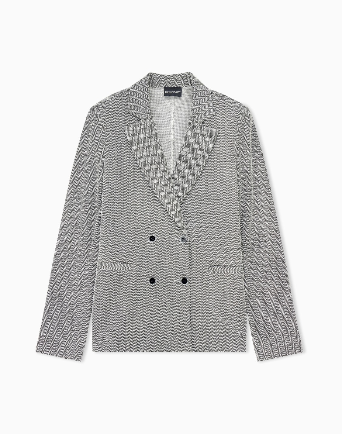 americana-cruzada-de-punto-con-motivo-de-espiguilla-negro--emporio-armani