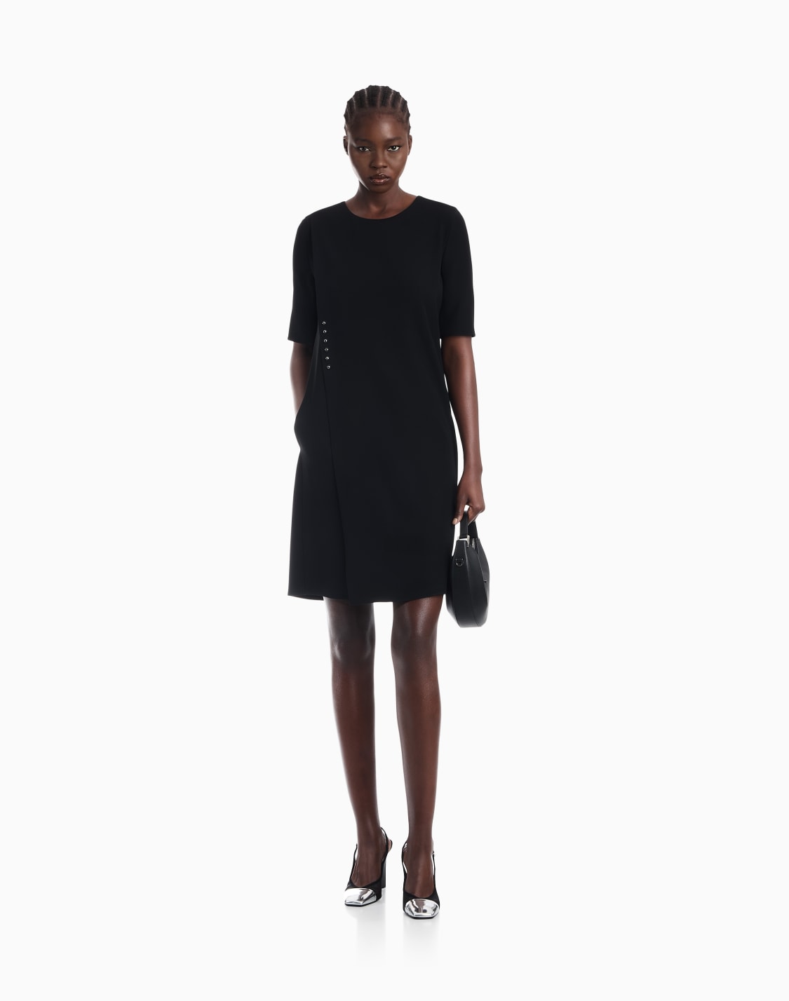 unlined-dress-in-techno-cady-with-asymmetrical-buttoning-black--emporio-armani
