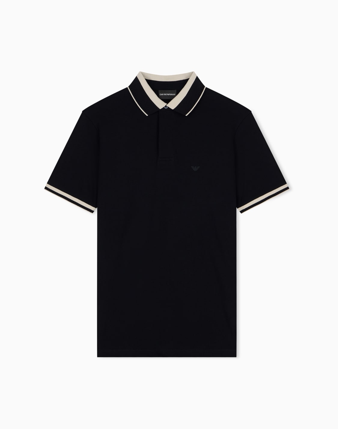 polo-shirt-with-regular-fit-in-cotton-pique-black--emporio-armani