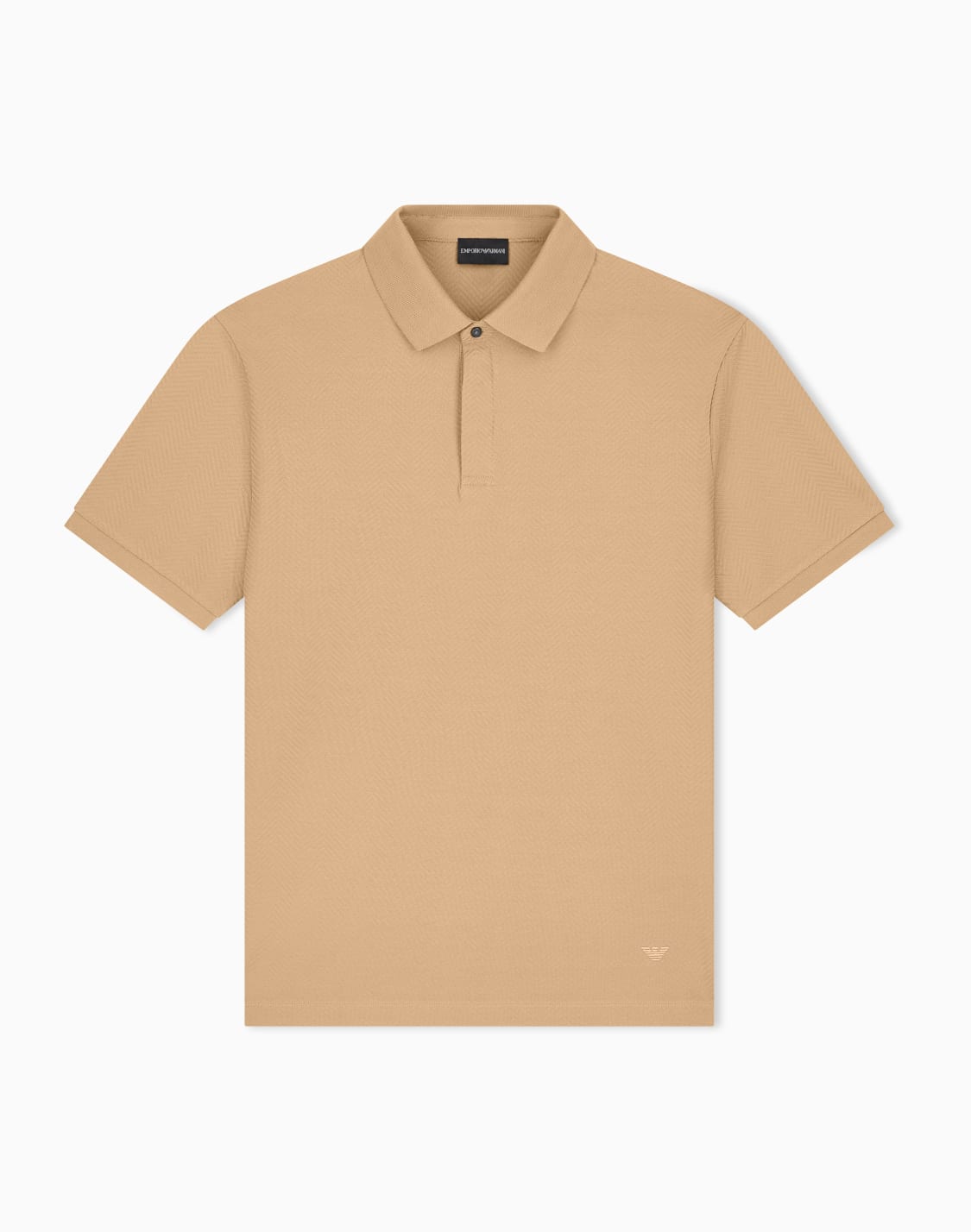 polo-shirt-in-cotton-jacquard-jersey-with-regular-fit-beige--emporio-armani