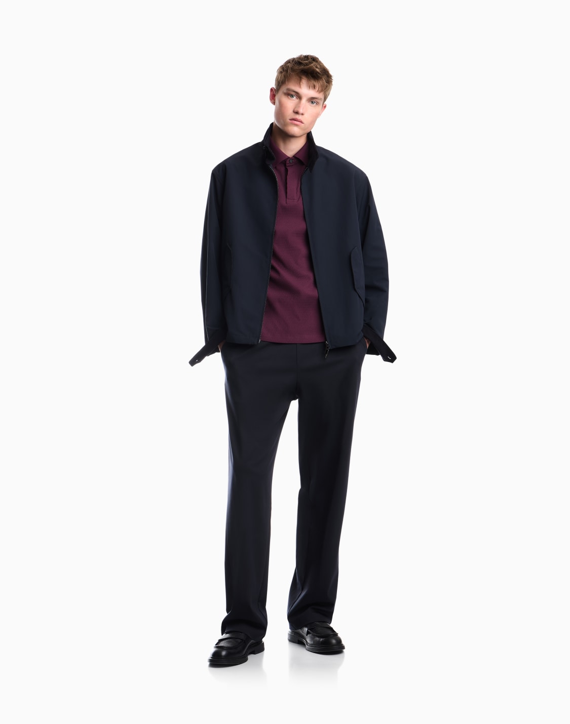 polo-shirt-in-cotton-jacquard-jersey-with-regular-fit-purple--emporio-armani