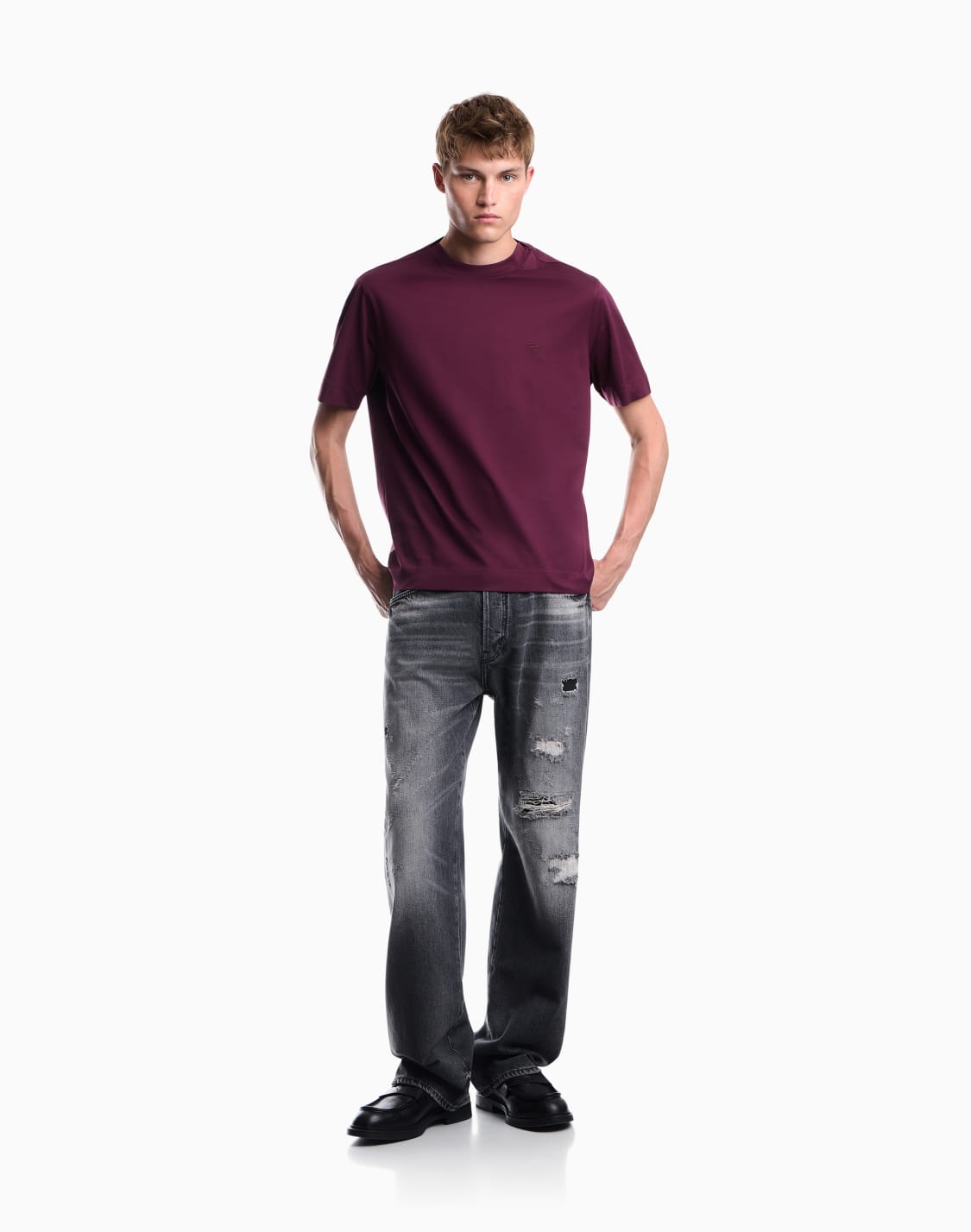 jersey-t-shirt-with-micro-eagle-embroidery-burgundy--emporio-armani