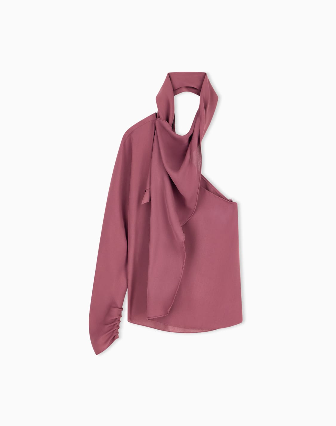 camicia-monospalla-in-tripla-georgette-di-seta-con-pannello-bordeaux--giorgio-armani