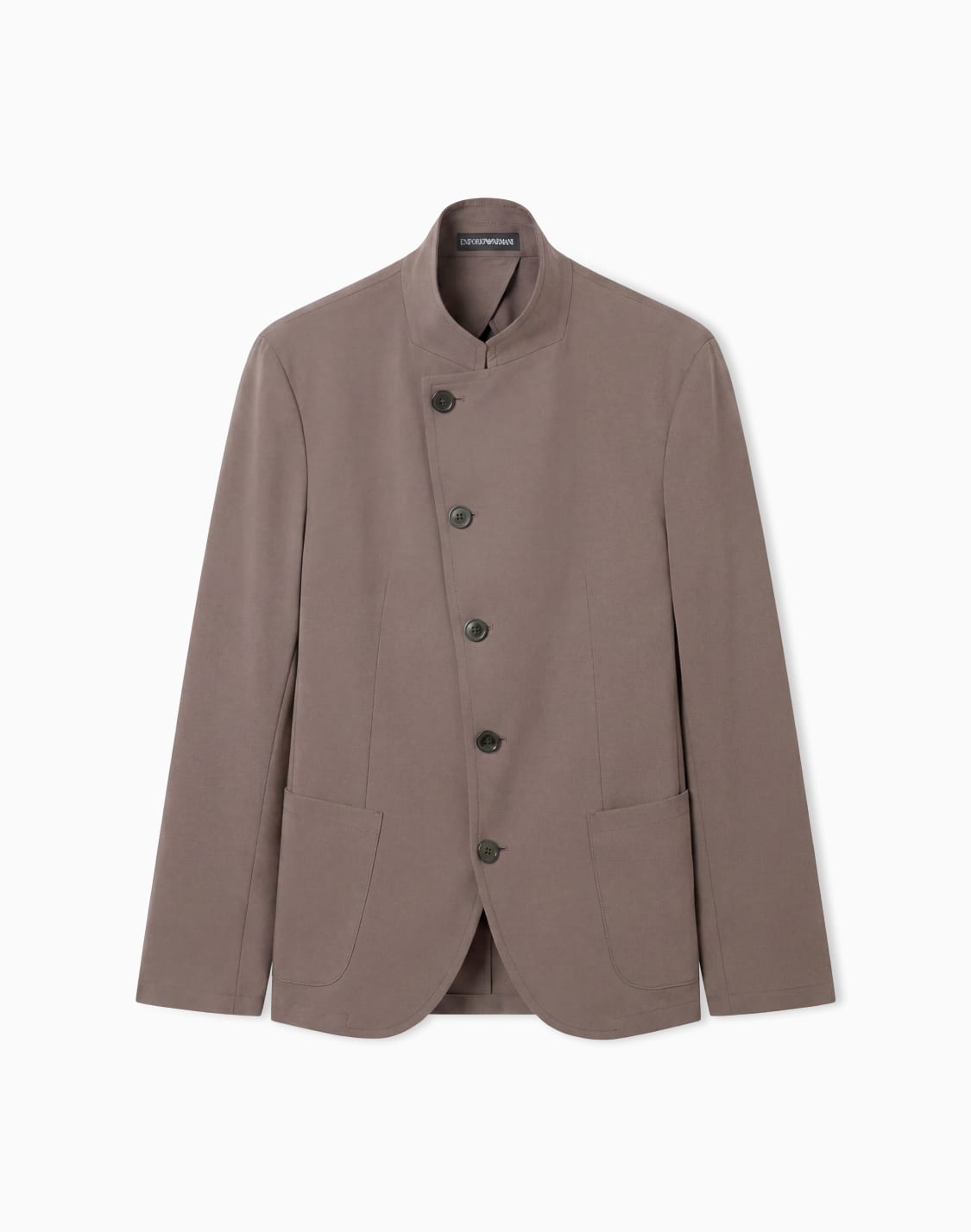 icon-オフセンタ-グルカラジャケット-キャンバス-ピチスキン仕上げ-ベジュ--emporio-armani