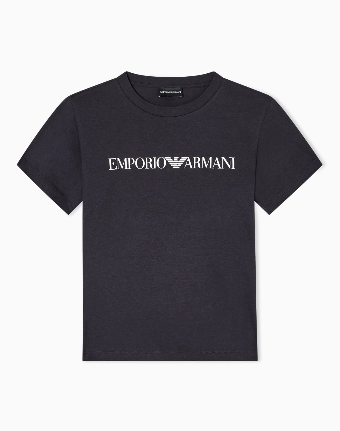 bio-jersey-t-shirt-mit-rundhals-und-logodruck-essential-marineblau--emporio-armani