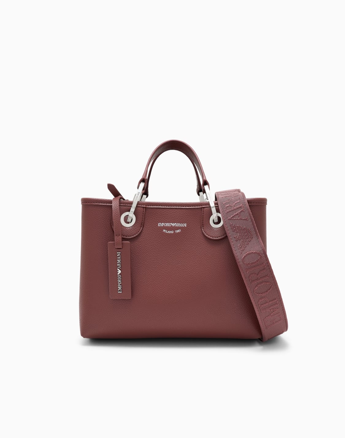 myea-ショッパ-スモル-ポチ付き-バガンディ--emporio-armani