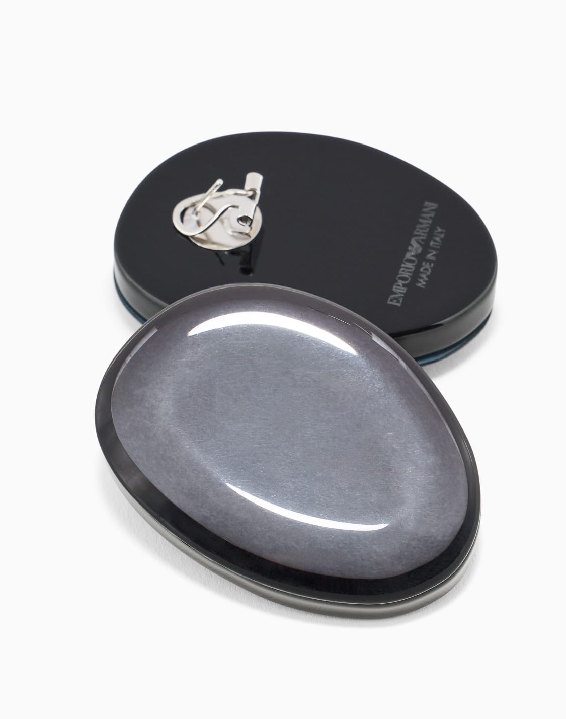 glossy-oval-earrings-with-mirror-effect-black--emporio-armani