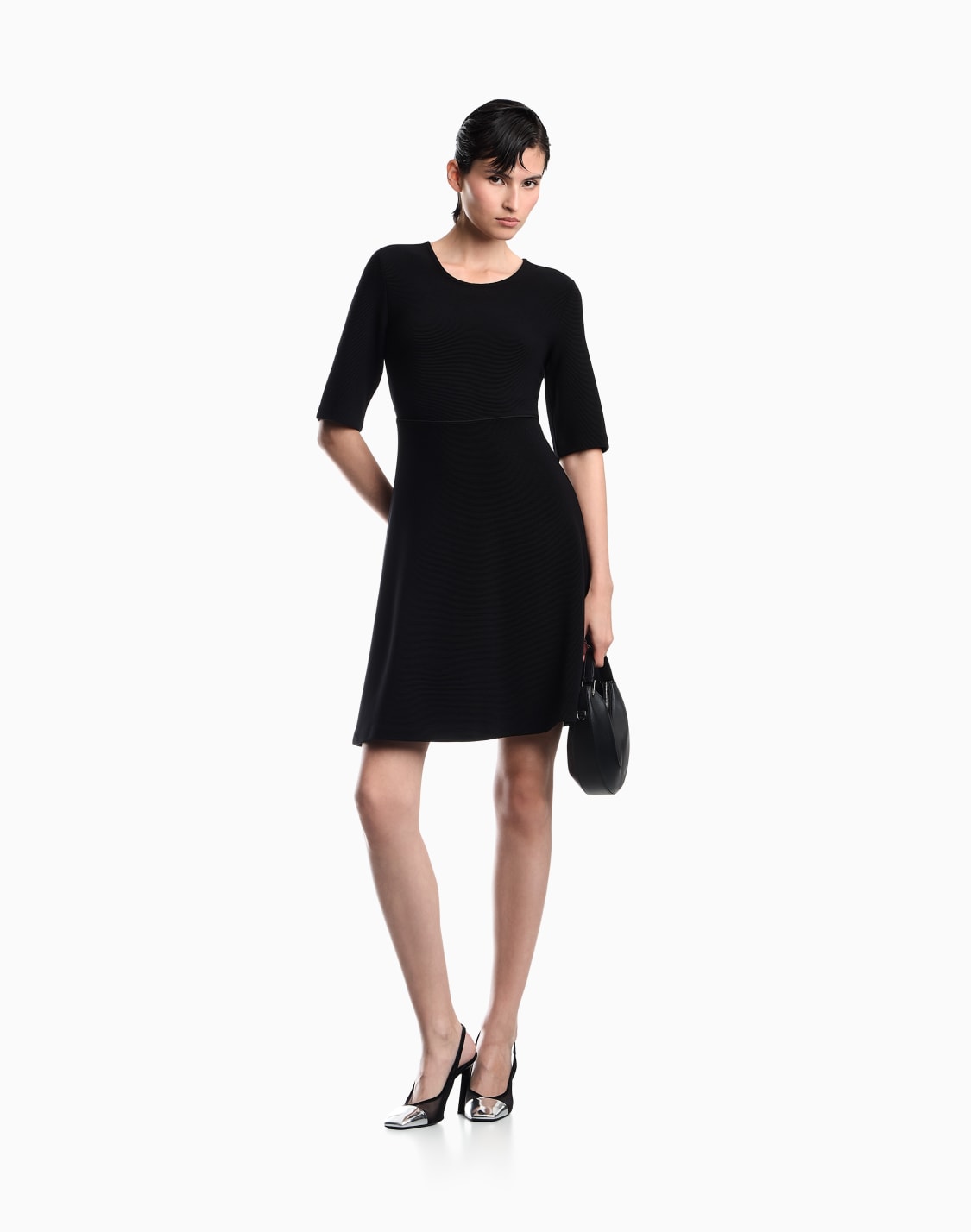 unlined-dress-in-ottoman-jersey-with-matte-satin-piping-black--emporio-armani