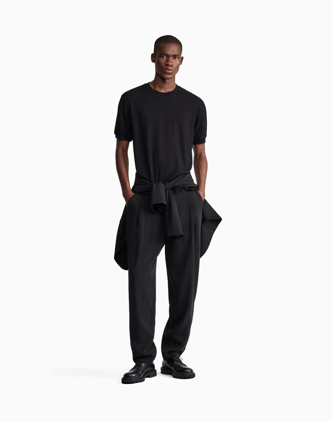 t-shirt-regular-fit-in-viscose-and-cashmere-jacquard-jersey-black--giorgio-armani