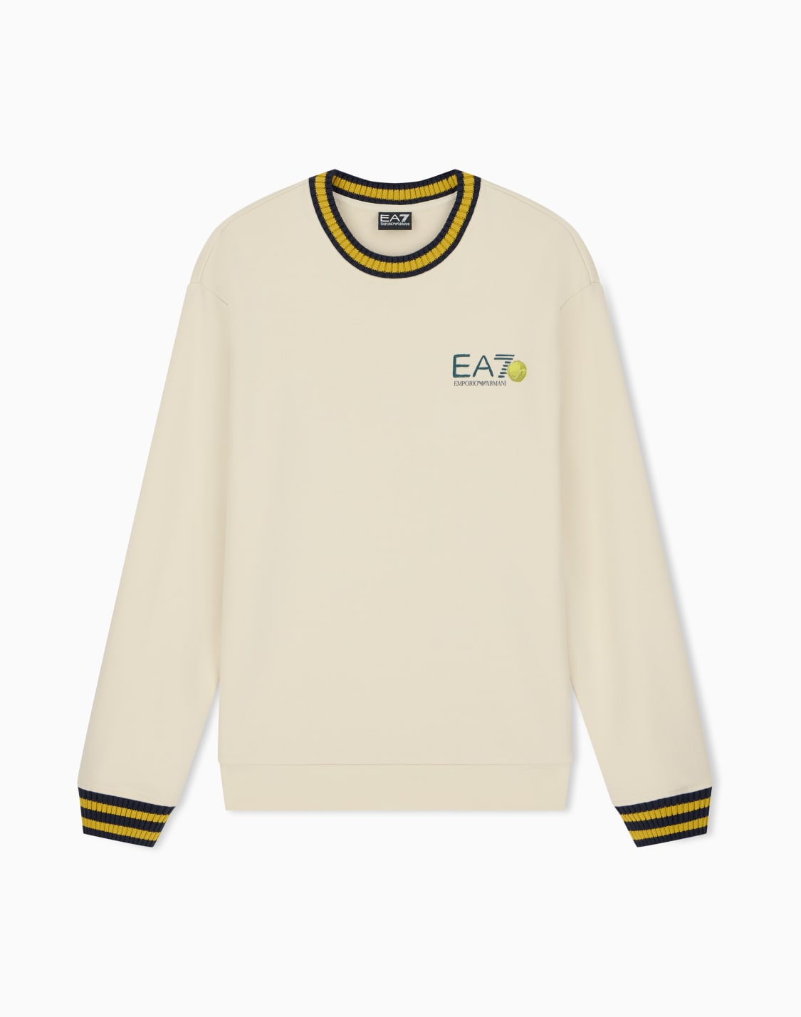 sweat-shirt-imprim-graphic-series-en-jersey-de-coton-beige--ea7