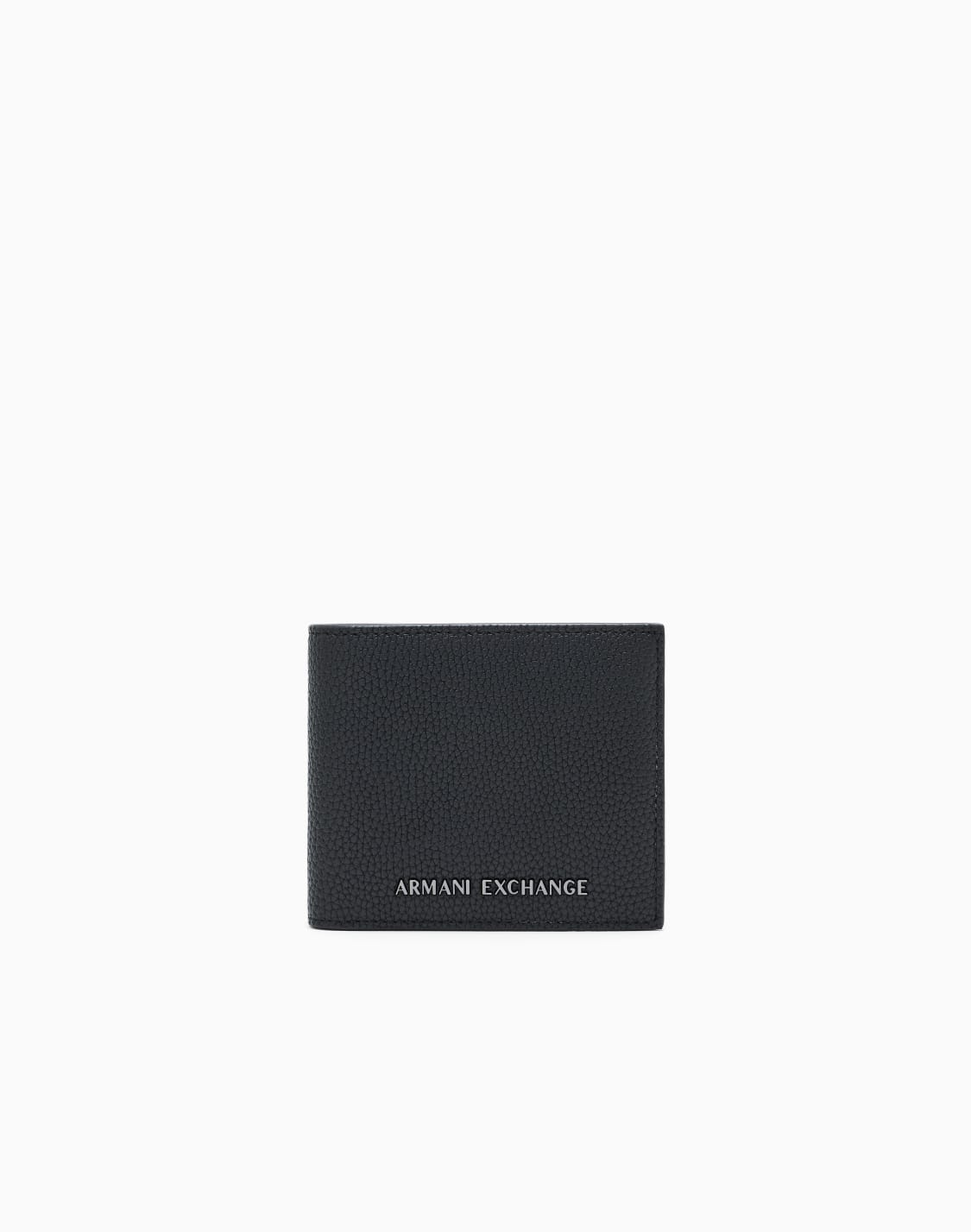 axロゴ-二つ折り財布-ブラック--armani-exchange