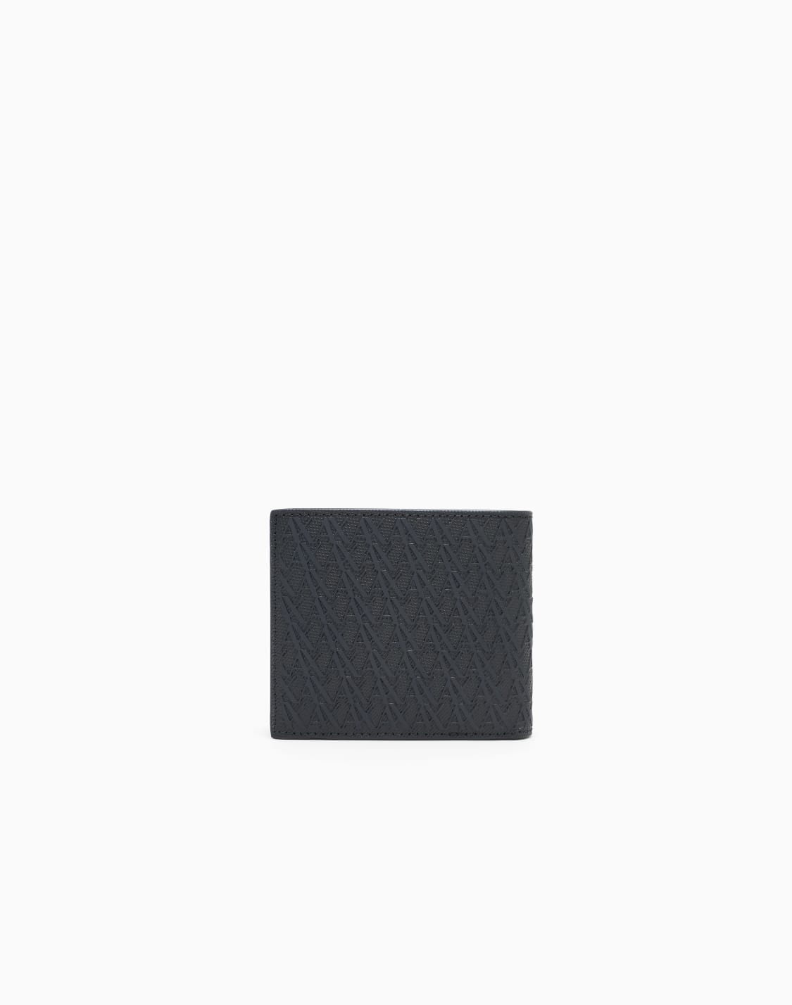 ロゴパネル-二つ折り財布-ブラック--armani-exchange