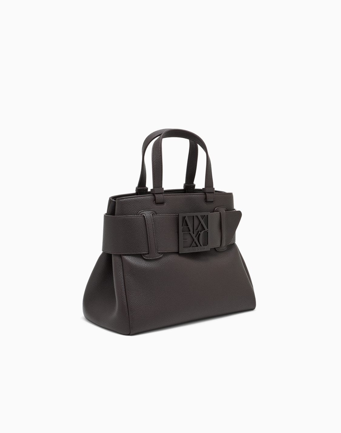 sac-shopping-effet-grain-avec-ceinture-et-boucle-marron--armani-exchange