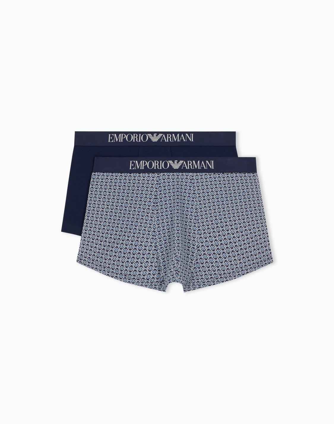 レギュラフィット-コットン-トランクス-2枚セット-ブル--emporio-armani