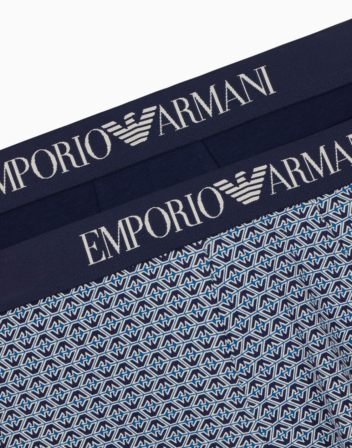 レギュラフィット-コットン-トランクス-2枚セット-ブル--emporio-armani
