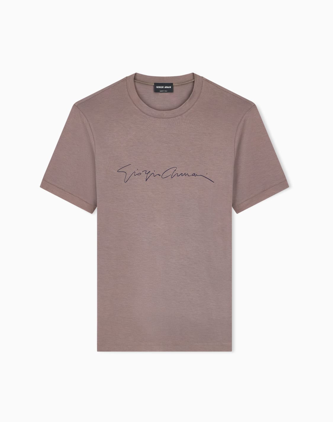 t-shirt-en-viscose-stretch-avec-logo-emblmatique-marron--giorgio-armani