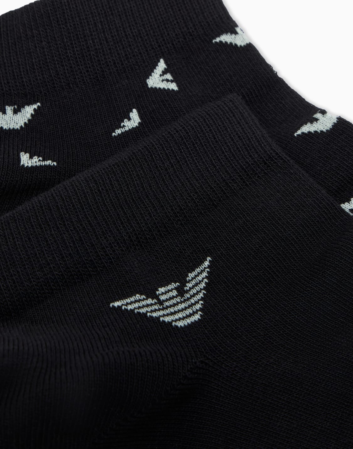 ロゴデザイン-コットン-スニカソックス-2足セット-ブラウン--emporio-armani