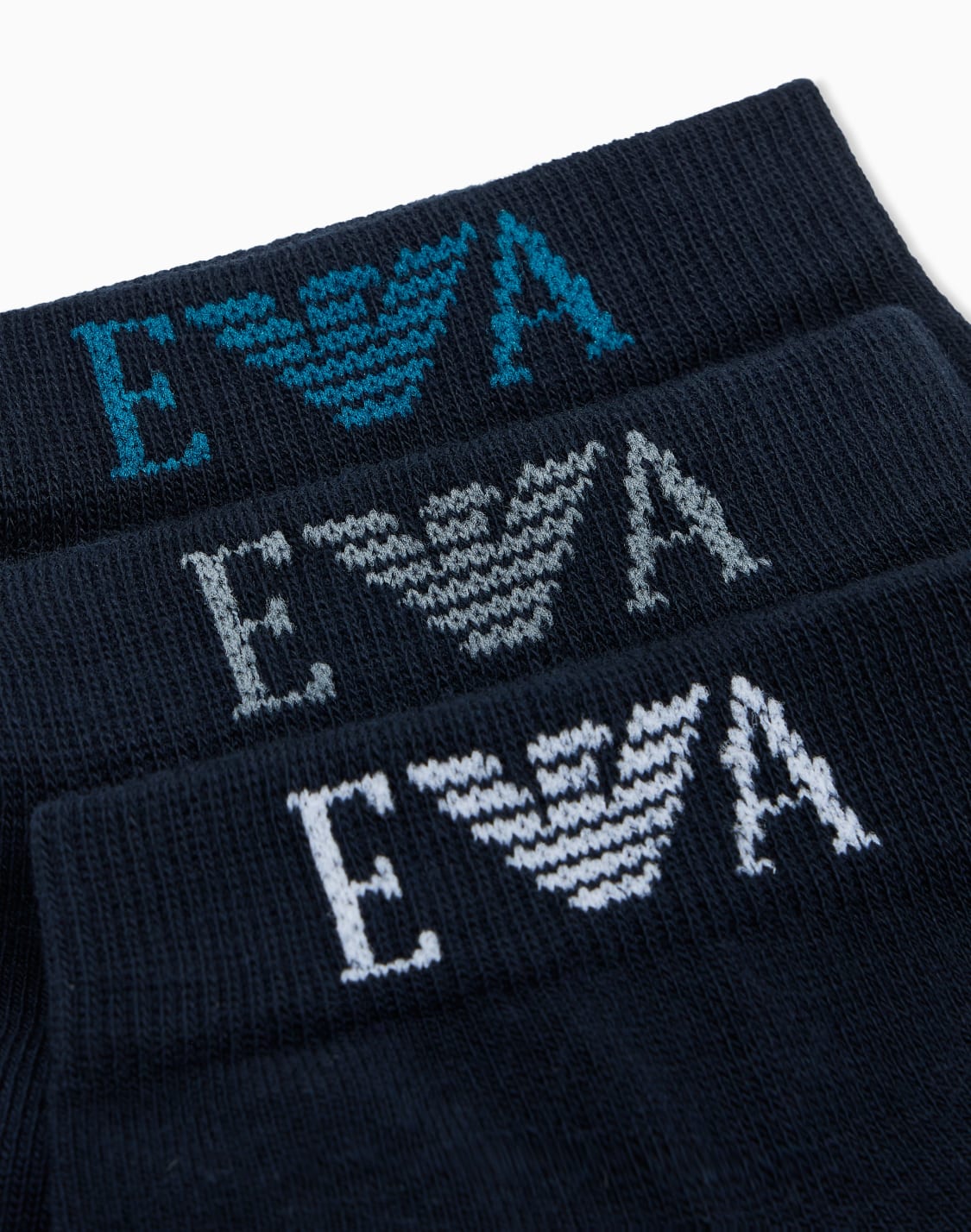 モノグラム-3足セット-スニカソックス-ブル--emporio-armani