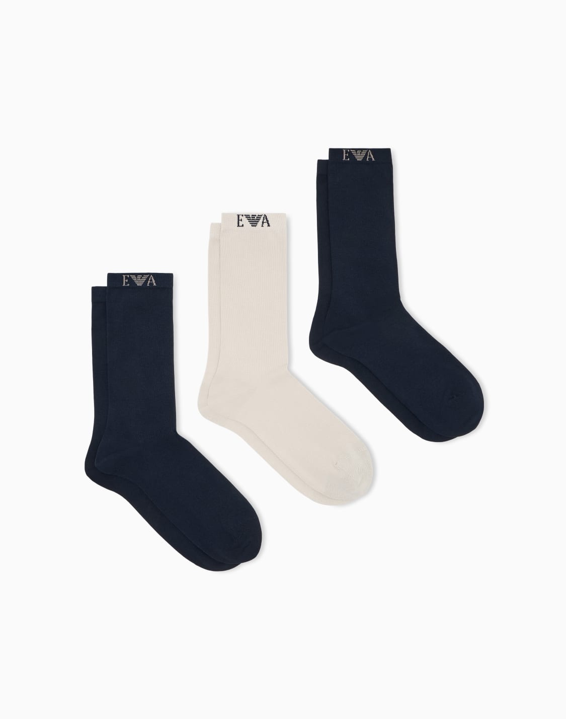 three-pack-of-short-cotton-socks-with-a-monogram-logo-band-brown--emporio-armani