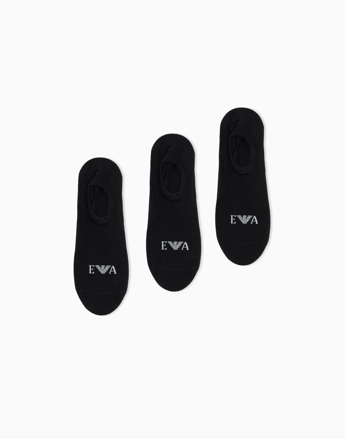 モノグラム-コットン混紡-ロカットソックス-3足セット-ブラック--emporio-armani