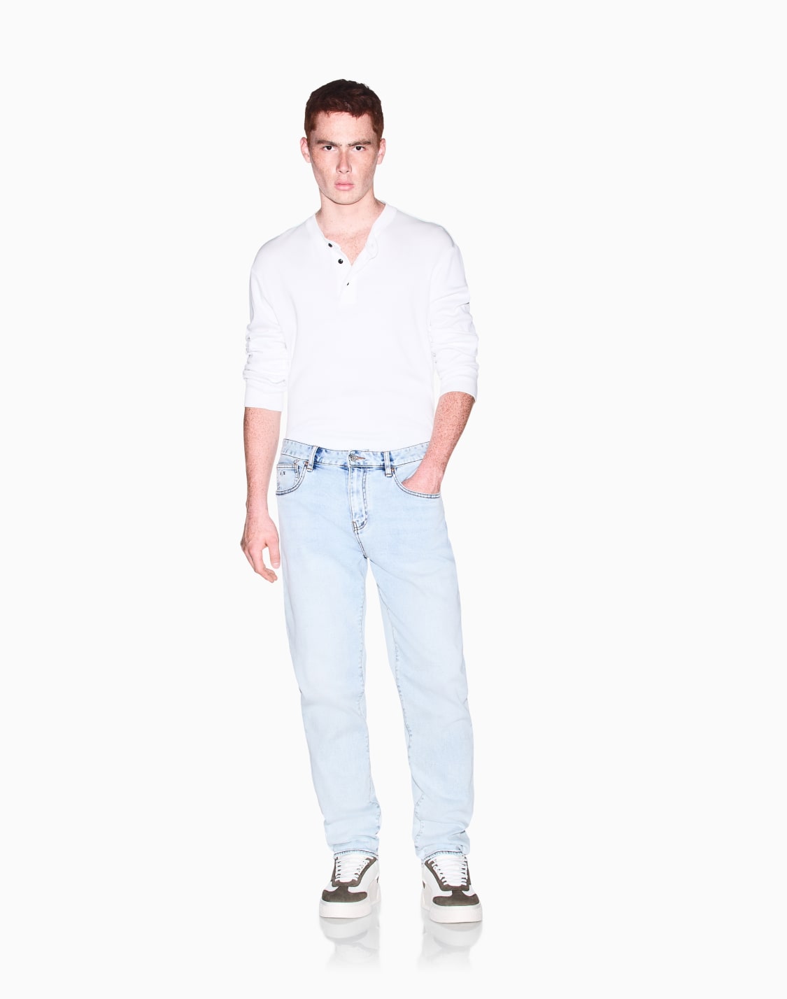 vaqueros-ajustados-de-mezclilla-azul-cmodos-azul--armani-exchange