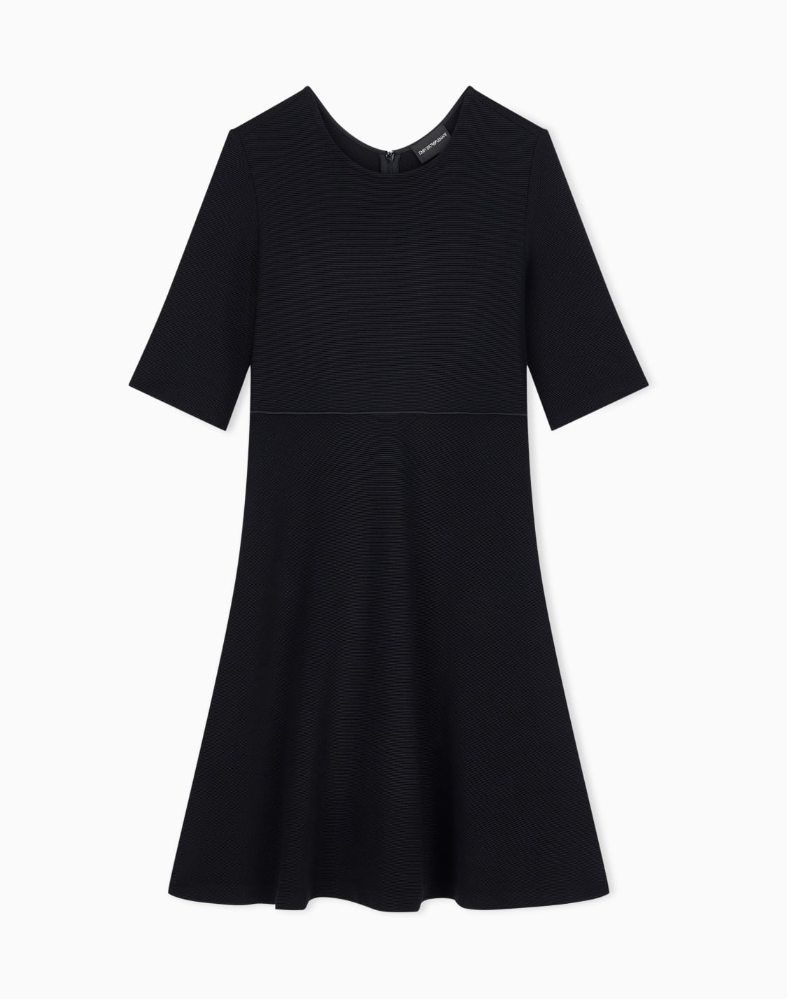 unlined-dress-in-ottoman-jersey-with-matte-satin-piping-black--emporio-armani