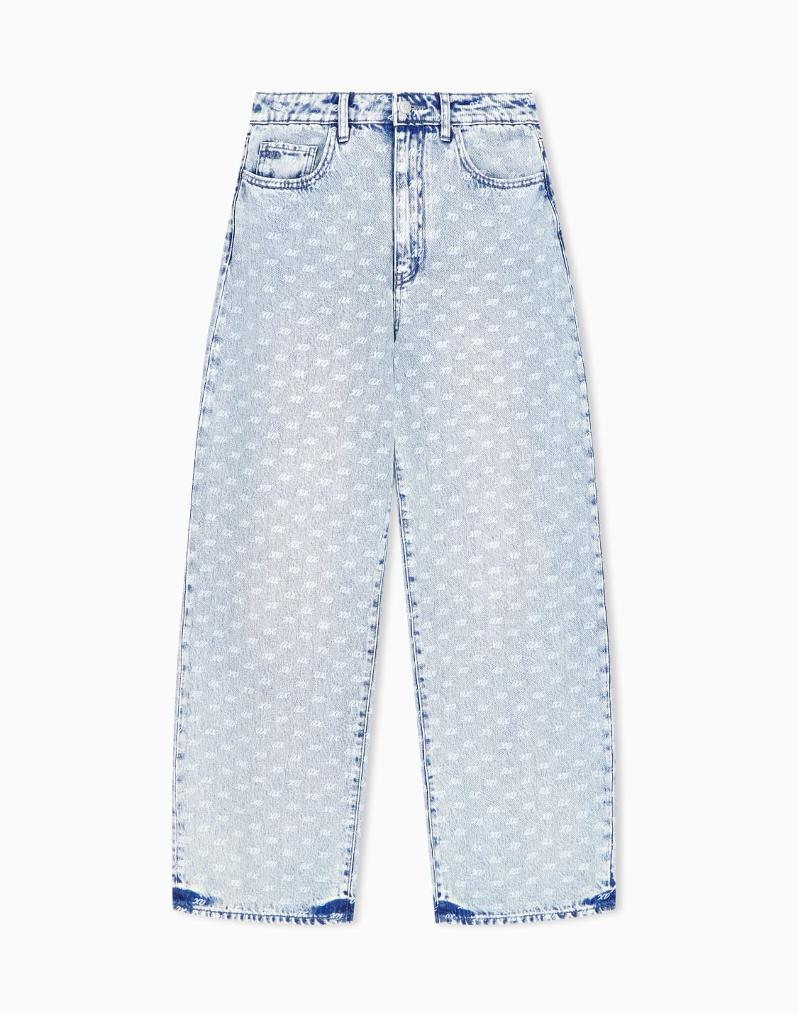 oversized-five-pocket-denim-pants-with-an-allover-print-blue--armani-exchange