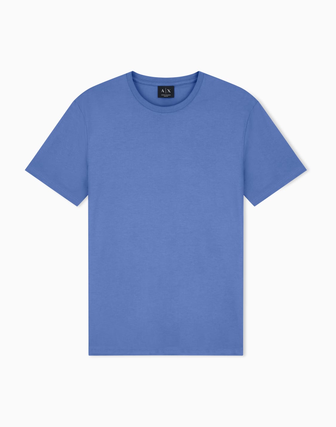 camiseta-essential-ajustada-de-punto-de-algodn-pima-celeste--armani-exchange